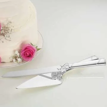 Lenox True Love Cake Knife & Server Set - Metallic