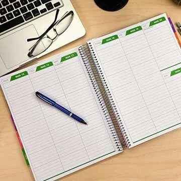 Deluxe 2021 Planner: 14 Months (Nov 2020 Through Dec 2021) 8.5"x11" Includes Page Tabs, Bookmark, Planning Stickers, Pocket Folder Daily Weekly Monthly Planner Yearly Agenda (Black Floral)