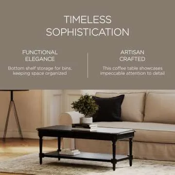 Maven Lane Pullman Wooden Coffee Table with Rustic Finish