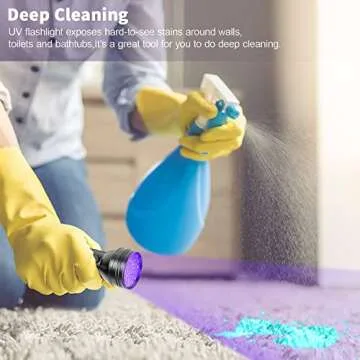 Black Light UV Flashlight, Escolite 51 LED BlackLights for Pet Urine Detection, Blue Light Flashlight, Ultraviolet Flashlights for Dog Urine, Scorpions, Dry Stains, Bed Bug(Include 3AA batteries)