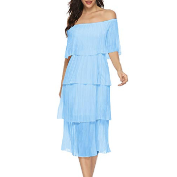 ETCYY Women's Elegant Off Shoulder Summer Dress