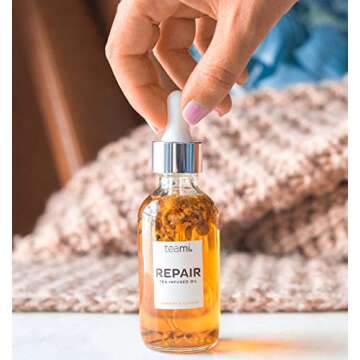 Teami Repair Jojoba Face Oil for Women with Coconut Oil, Camellia Seed & Vitamin E Oil for Skin - Facial Oil Cleanser for Sensitive, Normal, Oily & Dry Skin (2oz)