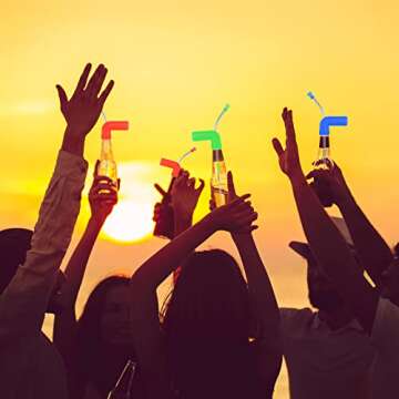 Beer Snorkel Funnel, Beer Bottle Chugger, Chug a Beer in 4 Seconds Flat, Made of Stainless Steel & Flexible Silicone, Perfect for House Parties, Tailgating, Bachelor Parties & More (Blue)