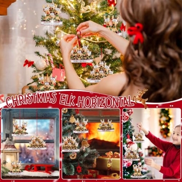 Custom Reindeer Christmas Ornaments Family of 5