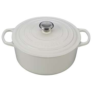 Le Creuset Enameled Cast Iron Signature Cookware Set, 5 pc. , White