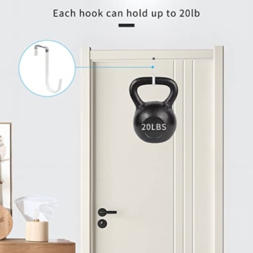 FYY Over The Door Hooks - Heavy Duty Organizer 4 Pack