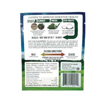 Sherwood Pet Health Digestive Support, Papaya (100 Tablets - 60 Grams). Contains Natural Motility He...