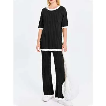 Tankaneo Women's Stylish 2-Piece Loungewear Outfit