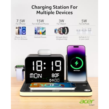 Acer 7-in-1 Wireless Charger for Apple & Android Devices