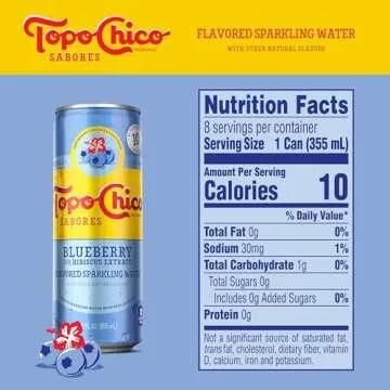 Topo Chico Blueberry Hibiscus Sparkling Water 8pk