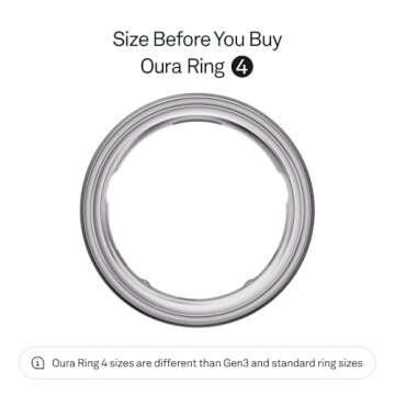 Oura Ring 4 - Brushed Silver - Size 9 - Smart Ring - Size First with Oura Ring 4 Sizing Kit - Sleep ...