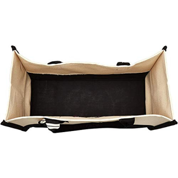 Mud Pie Black and White Initial Canvas Tote Bag B