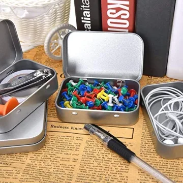 Aybloom 40 Pack Metal Hinged Tins for Storage and Gifts