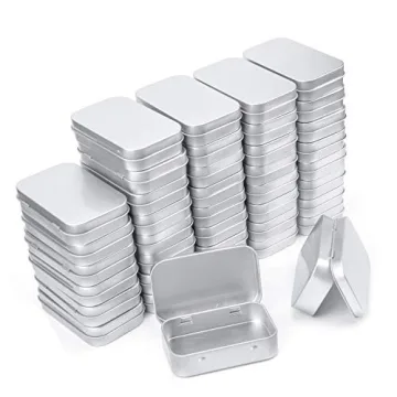 Aybloom 40 Pack Metal Hinged Tins for Storage and Gifts