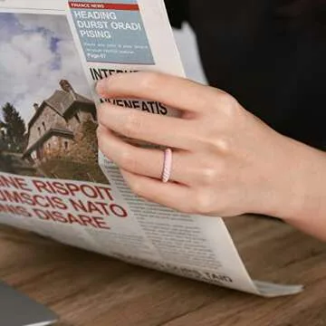 Stylish Egnaro Silicone Wedding Ring for Women