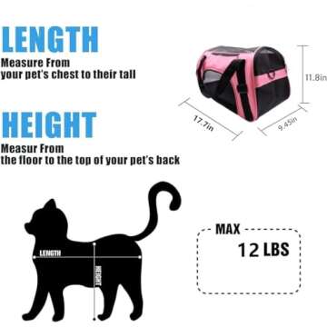 ZaneSun Cat Carrier - Soft Sided Pet Travel Bag
