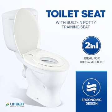 UMIEN 2-in-1 Potty Training Toilet Seat for Toddlers & Adults