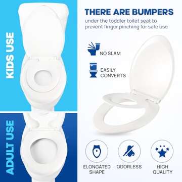 UMIEN 2-in-1 Potty Training Toilet Seat for Toddlers & Adults
