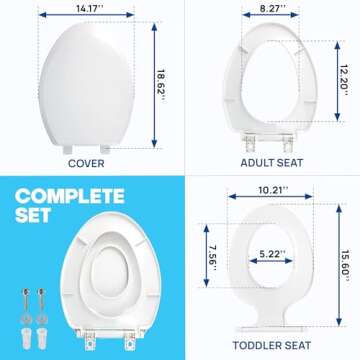 UMIEN 2-in-1 Potty Training Toilet Seat for Toddlers & Adults