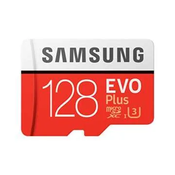SAMSUNG 128GB EVO Plus microSDXC UHS-I U3 100MB/s Full HD & 4K UHD Memory Card with Adapter (MB-MC128GA, 2021)