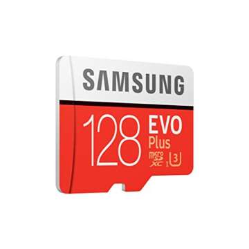 SAMSUNG 128GB EVO Plus microSDXC UHS-I U3 100MB/s Full HD & 4K UHD Memory Card with Adapter (MB-MC128GA, 2021)