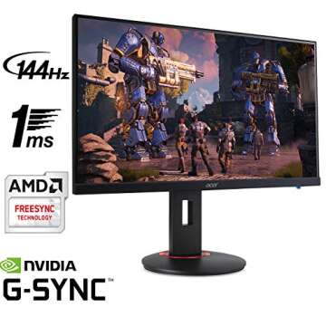 Acer XF270H Bbmiiprx 27" Full HD Zero Frame TN AMD FreeSync & G-SYNC Compatible Gaming Monitor - 1ms...