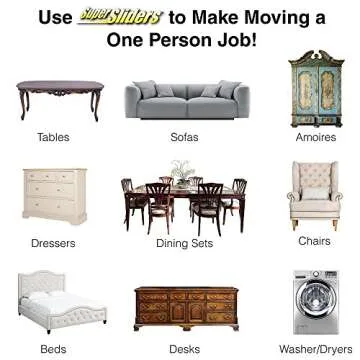 Super Sliders 5" Furniture Sliders - Easy Moving Solution