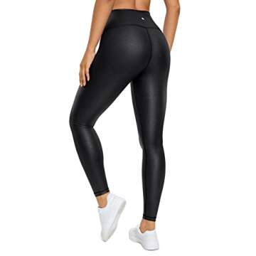 CRZ YOGA High Waisted Faux Leather Leggings - Chic & Flexible Activewear