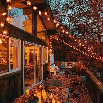 20 Ft LED Maple Leaves Garland for Fall Decor