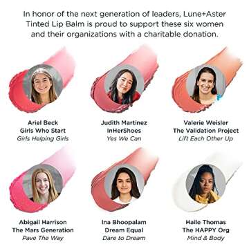 Lune+Aster Tinted Lip Balm - Lift Each Other Up - Vegan, antioxidant-rich vitamins C and E tinted li...