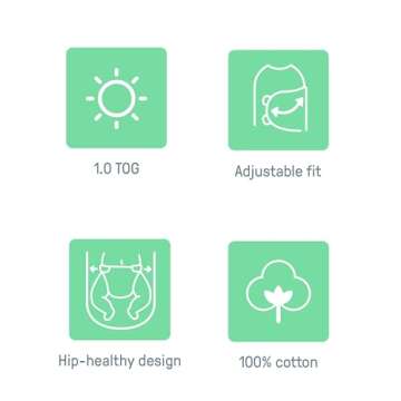 SwaddleMe by Ingenuity Original Swaddle, 100% Cotton, Improves Sleep & Calms Startle Reflex, 0-3 Months, 3-Pack - Xoxo