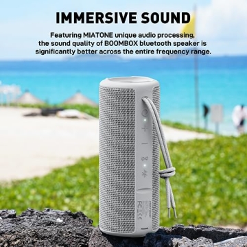MIATONE Boombox Portable Bluetooth Speaker Waterproof