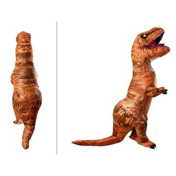 Rubies Inflatable Original T-Rex Dinosaur Costume for Adults - Halloween Fun and Themed Parties