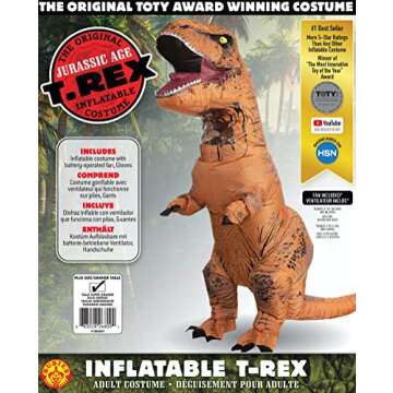 Rubies Inflatable T-Rex Dinosaur Costume For Adults