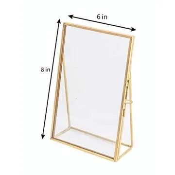 Levilan 6x8 Gold Photo Frame Vintage Style Antique Gold Standing Picture Frames with Pressed Glass, Brass (6 x 8)