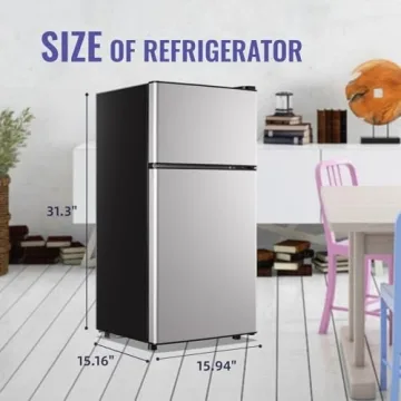 2.4 Cu.Ft Double Door Refrigerator for Home & Office
