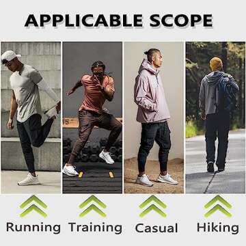 GINTPK Mens High Rib Jogger Sweatpants for All Activities