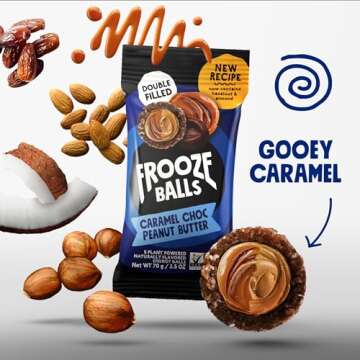 Frooze Balls Double-Filled Energy Balls Variety Pack - (6 bags, each with 5 balls) Healthy Vegan Snacks, Gluten-Free