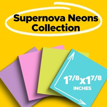 Post-it Super Sticky Notes 2x2 in Supernova Neon Collection
