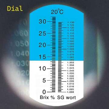 aichose Brix Refractometer with ATC, Dual Scale - Specific Gravity & Brix, Hydrometer in Wine Making and Beer Brewing, Homebrew Kit