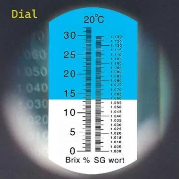 aichose Brix Refractometer with ATC, Dual Scale - Specific Gravity & Brix, Hydrometer in Wine Making and Beer Brewing, Homebrew Kit