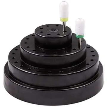 PANA Nail Drill Bit Holder Organizer - 48 Holes Dust Proof