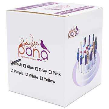 Nail Drill Bit Holder 48 Holes Stand Display Organizer Black - Dust Proof Storage Container Box Case Tools for Home Use or Nail Salon