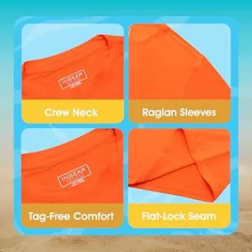 INGEAR Boys' Rash Guard with UPF 50+ Sun Protection, Quick-Dry Swim Shirts for Boys, Lightweight and Dry Fit Sizes XS-XL (Yellow, X-Large)