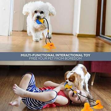 PowerDog Suction Cup Dog Toy – Dog Chew Toy for Aggressive Chewers – Tug of War Rope for Dogs – Multifunctional Interactive Toy with Treats – Ideal for All Breeds Suitable for Small Medium Dogs