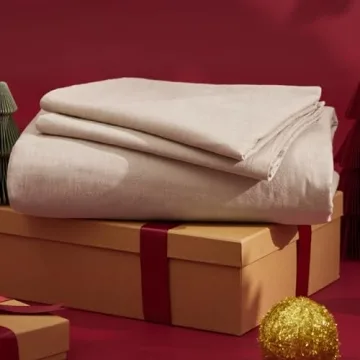 Bedsure 100% Washed Cotton Duvet Cover Set for Gifts