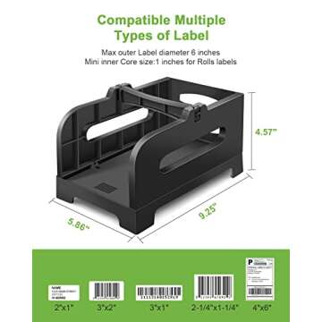 Nelko Label Holder, Thermal Label Holder for Rolls and Fan-Fold Labels, Shipping Label Roll Holder f...