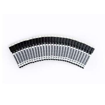 Fat Zebra Designs Dry Erase Pockets - 30 Pack Reusable Clear Plastic Sleeves with Marker - 9x12 Inches Multi-Colored Sheets School & Classroom Supplies for Teachers & Kids