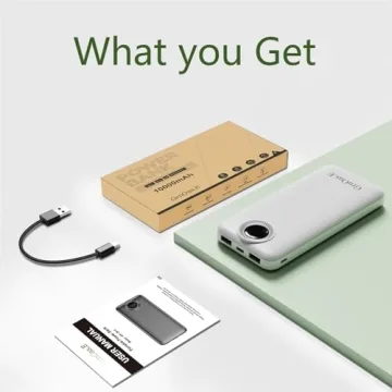 GrnOas.E 10000mAh Portable Charger – Fast Charge Anywhere