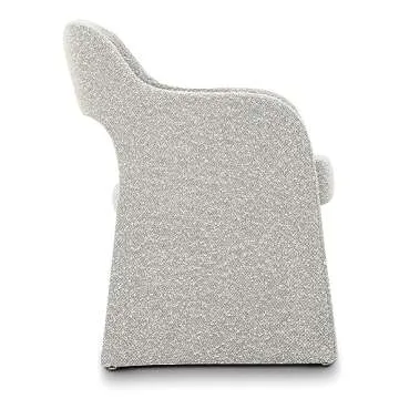 POLY & BARK Chios Dining Chair in Black & White Boucle